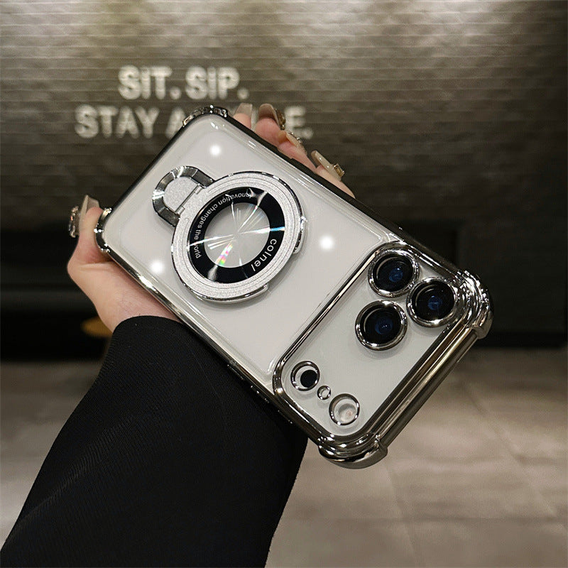 Stand Transparent Magnetic Phone Case | Slim  iPhone Cover