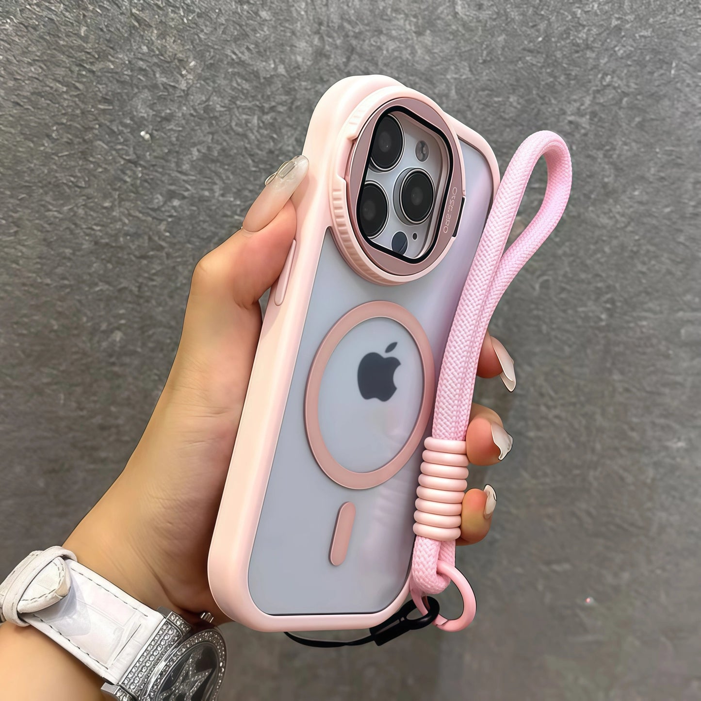 iPhone 17 ProMax Transparent Magnetic Flip Phone Case with Lens Holder