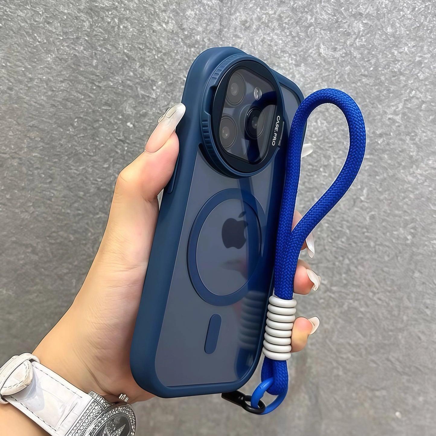 iPhone 17 ProMax Transparent Magnetic Flip Phone Case with Lens Holder