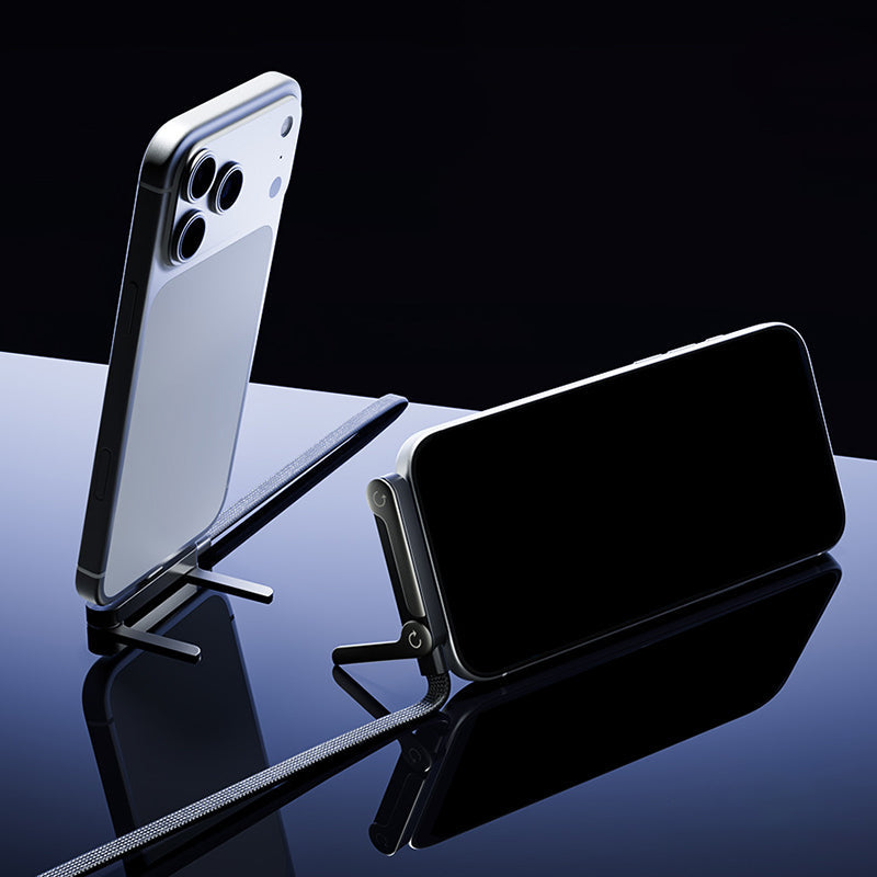 ChubbyCable StandLite™ -  240W Braided Fast Charge Cable With Built-in Phone Stand