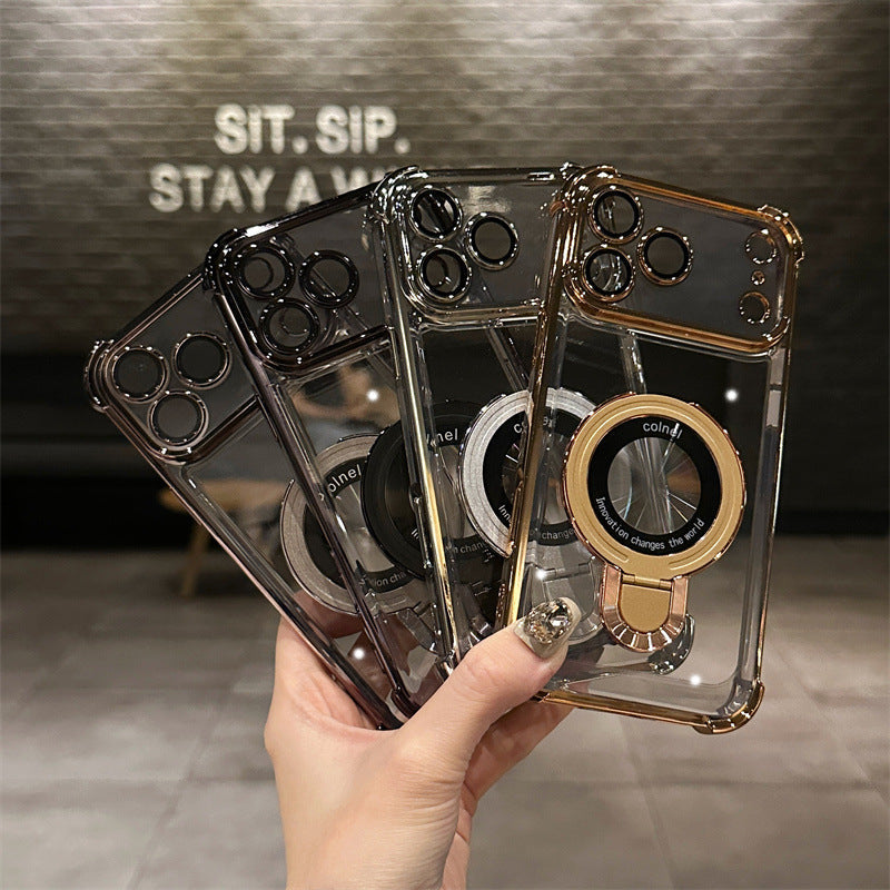 Stand Transparent Magnetic Phone Case | Slim  iPhone Cover