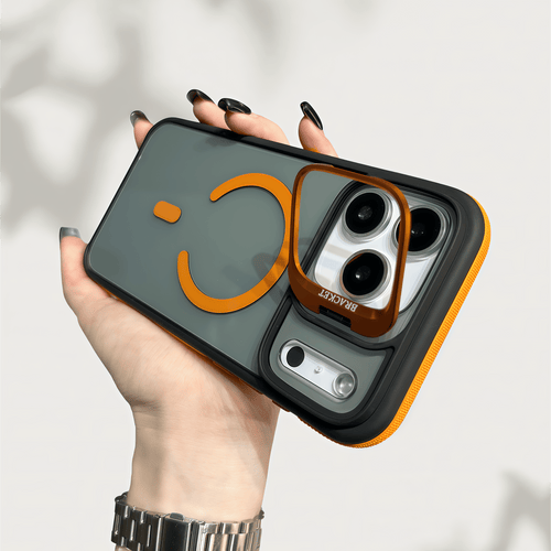 Skin-feel lens holder magnetic case for iPhone 17 ProMax