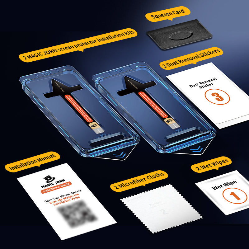 MAGIC JOHN 2nd Generation iPhone Screen Protector - Dust Free Without Bubbles