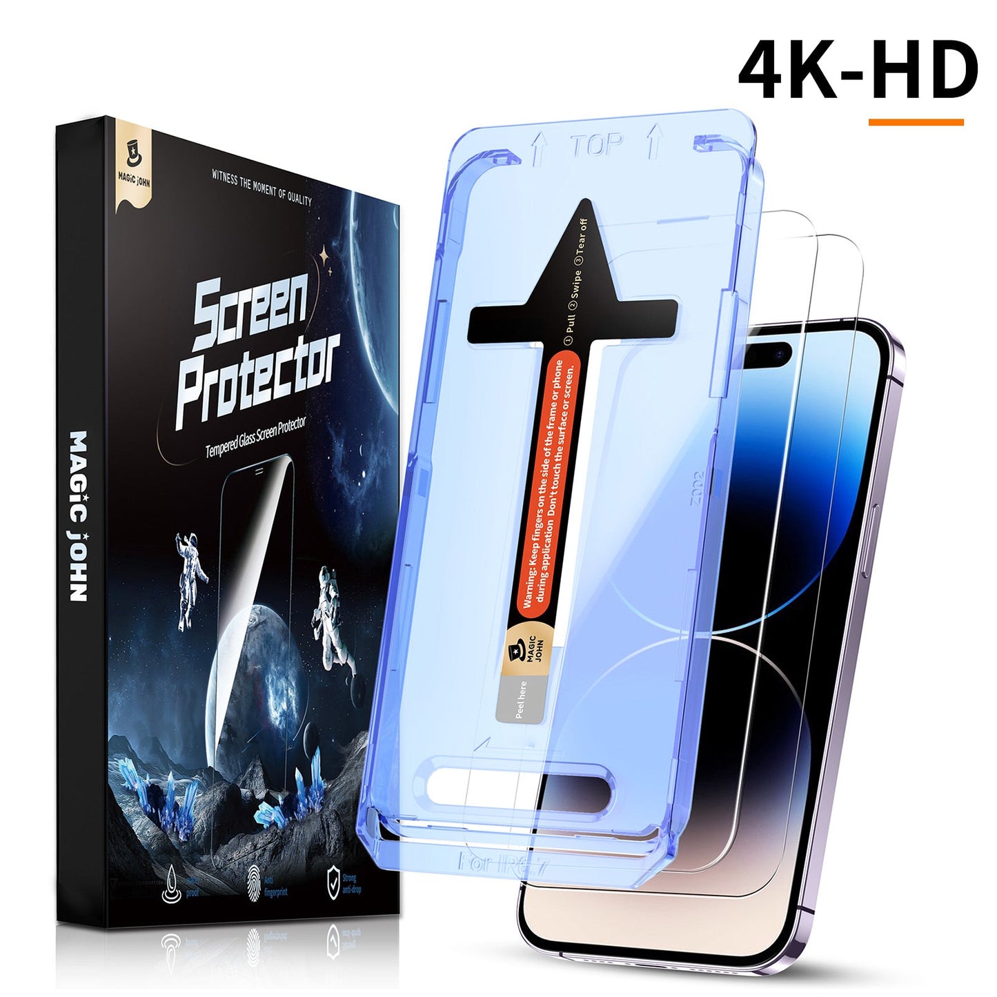 MAGIC JOHN 2nd Generation iPhone Screen Protector - Dust Free Without Bubbles