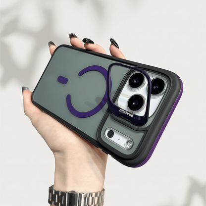Skin-feel lens holder magnetic case for iPhone 17 ProMax