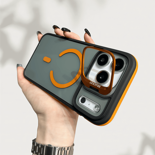 Skin-feel lens holder magnetic case for iPhone 17 ProMax