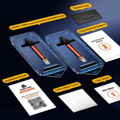 MAGIC JOHN 2nd Generation iPhone Screen Protector - Dust Free Without Bubbles